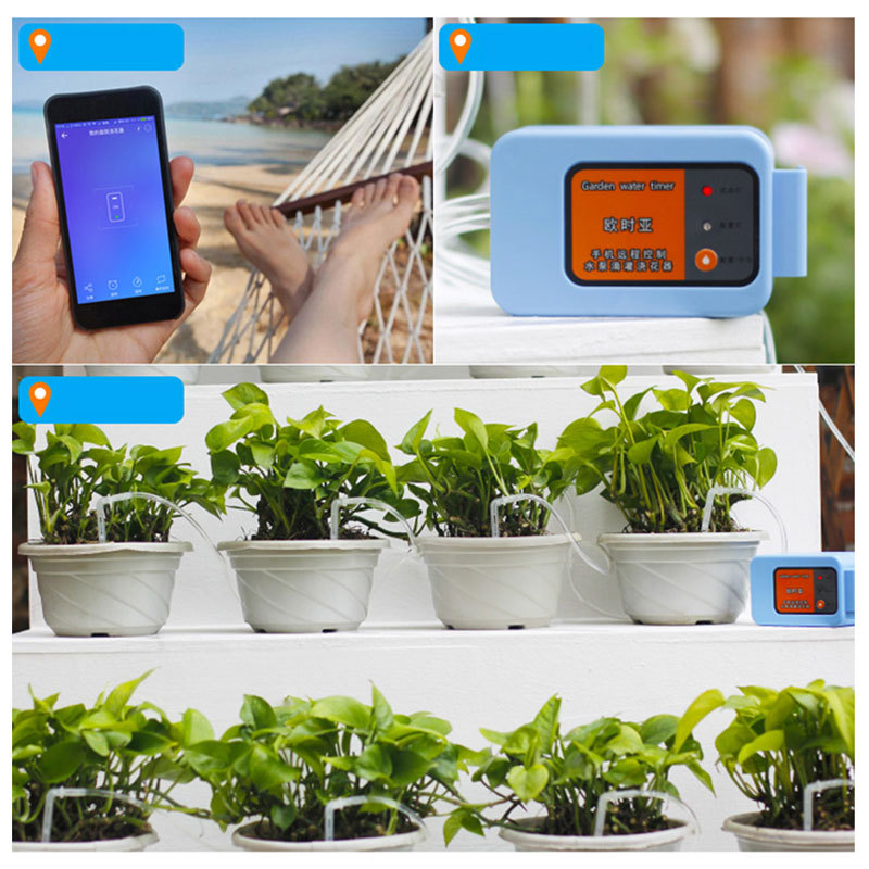 New WiFi Phone Remote Control Watering Device Garden Drip Irrigation Water Timer Watering Kit Home Garden Watering System