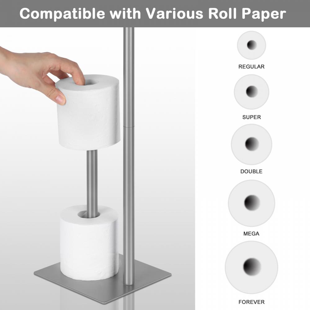 Silver Metal Base Bathroom Paper Organization Holder