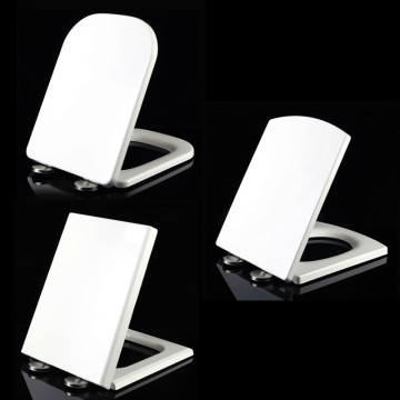 Square TYPE Slow-Close Universal toilet seat cover,UF/PP Materials Board buffer Square shape toilet seats lid