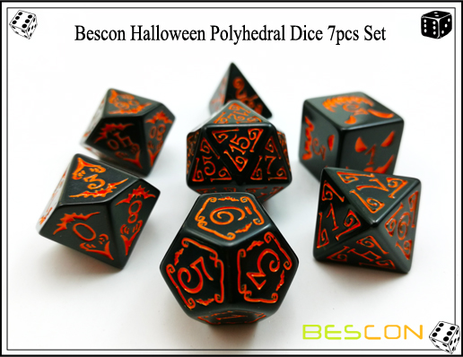Bescon Halloween Polyhedral Dice 7pcs Set-3