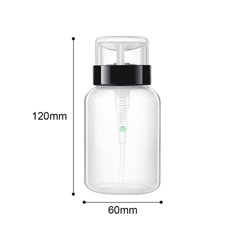 1PC 200ml Empty Plastic Nail Polish Remover Alcohol Liquid Press Pumping Dispenser Bottle Nail Art UV Gel Cleaner Container Tool