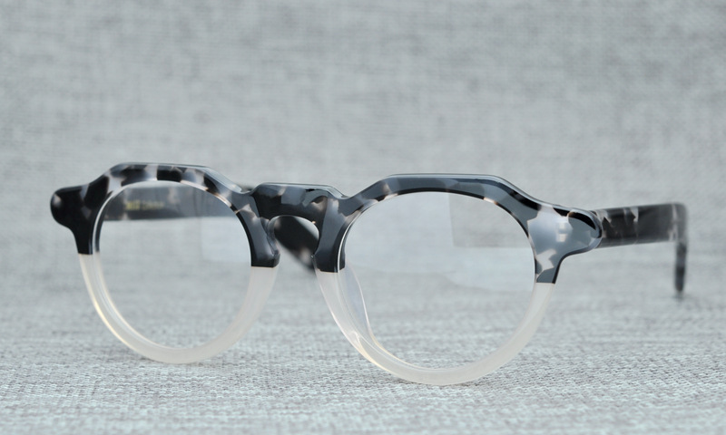 LKK Hand-made retro polygonal circular plate glass frame plain myopic glasses frame decoration frame woman glasses