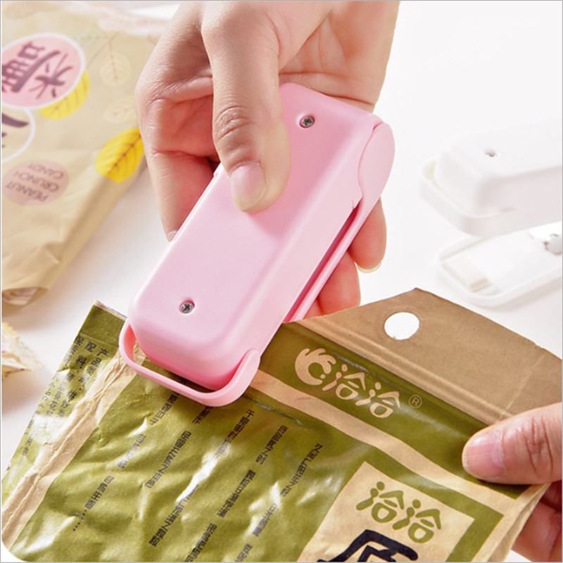 Mini Sealer Home Heat Bag Plastic Portable Food Snacks Bag Sealing Machine Food Packaging Kitchen Storage Bag Clips Wholesale