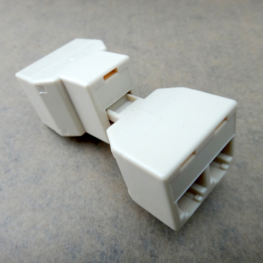 Portable 2 Ways 6P4C Telephone Socket Jack Line Splitter Adapter Connector Separator For FAX machine, POS Adapter переходник