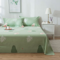 Cozy Breathable Linen Flower Printed Bed Sheet Home Textile Bedding Coverlet Right-angle Flat Bed Sheet for 1.2m/1.5m/1.8m Bed