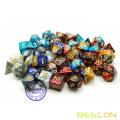 Bescon New Style 6X7 42pcs Polyhedral Dice Set, 6 Unique Shiny Two-Tone Gemini Polyhedral 7-Die Sets Dungeons and Dragons DND