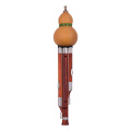 3 Tone C-Key Hulusi Gourd Cucurbit Flute Solid Wood Pipes Chinese Traditional Instrument with Chinese Knot Carry Case