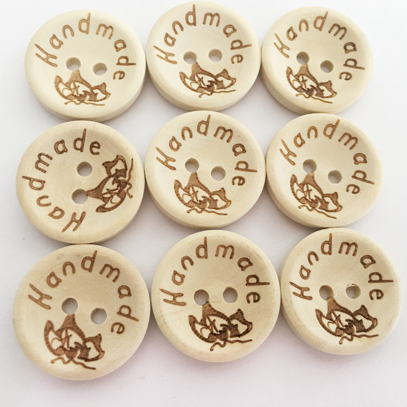 100Pcs/lot Wooden Buttons Clothing Decoration Wedding Decor Handmade Letter Love DIY Crafts Scrapbooking For Sewing Accessories