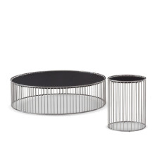 Round coffee table in modernist design