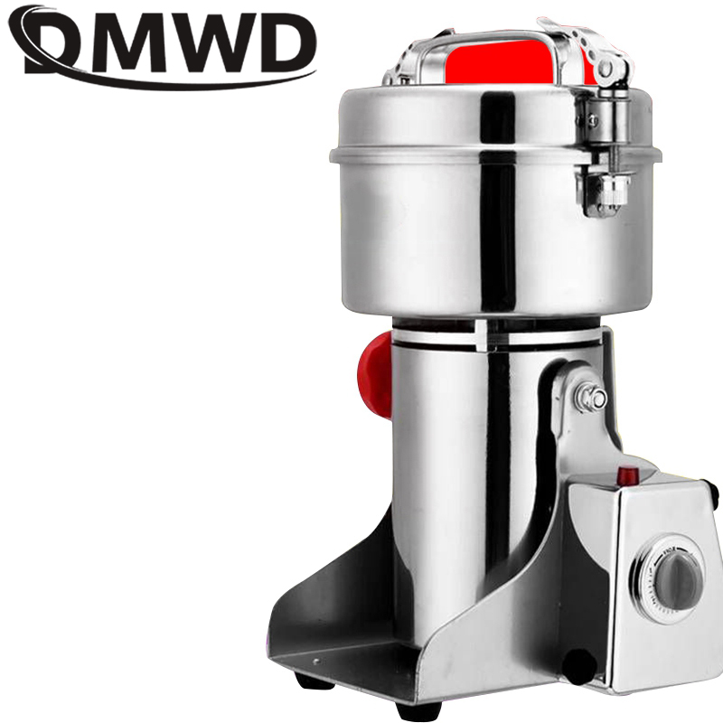 DMWD Multifunction Swing Type Electric Grain Grinder 800G Herb Pulverizer Automatic Food Powder Mill Grinding Machine 110V 220V