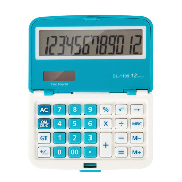 12 Digits Solar Folding Mini Calculator Dual Power Office Electronic Handheld Pockets Calculator 92 × 59 × 17mm EM88