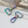 Nolvo World 10-50pcs 13-19-25-32-38mm NEW Rainbow trigger snap hook metal swivel clasp lobster claws swivel hooks wholesale