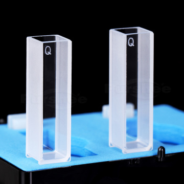 2 PCS quartz cuvette cells with lid 10mm path length JGS1 for spectrophotometer lab