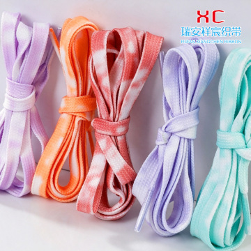 Tie Dye Printed Flat Shoelaces