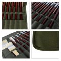 Modern Roll Up Canvas Paint Brush Bag Cases For Artist Draw Pen Watercolor Oil Brush Army Green School Arts Supplies 40*33cm