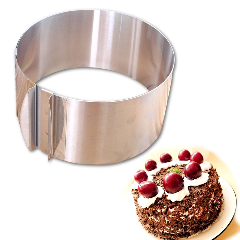 Stainless Steel Adjustable Round Cake Ring Mold Mousse Ring Cake Mold 6 Inch to 12 Inch Bakeware Home Kitchen Utensil Stuff