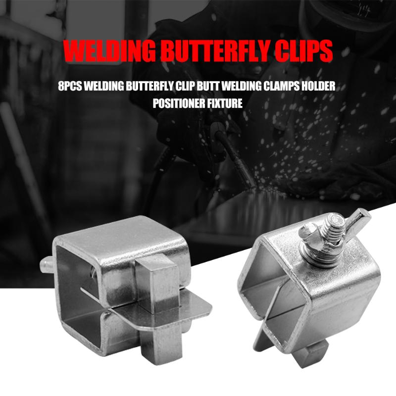 8pcs Stainless Steel Welding Butterfly Clip Welding Positioner Welding Jacket Welding Sheet Metal Alignment Positioner