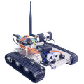 GFS WiFi Bluetooth Smart Robot Tank Car Kit Support Graphical Programming For Raspberry Pi4 2G Line Patrol Obstacle Avoidance