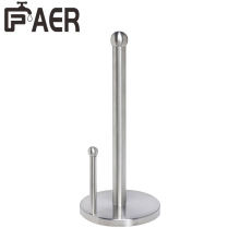 Stainless steel vertical towel holder with non-slip pad