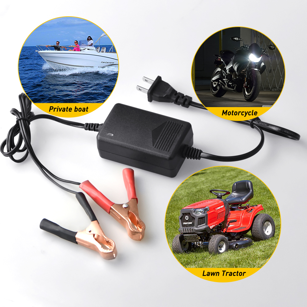 Car Charger 12V Portable Volt Automatic Car Battery Float Trickle Charger Car Maintainer Boat Direct AC Charge Motorcycle RV