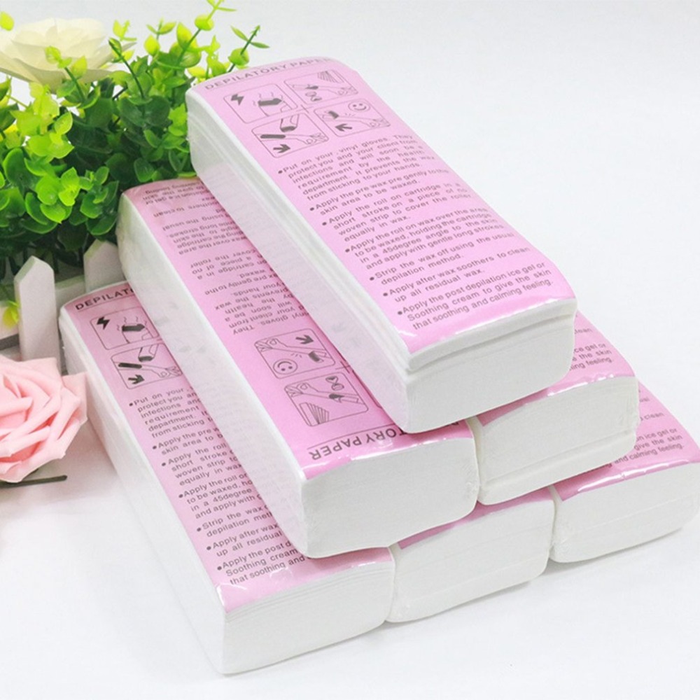 New Professional Hair Removal Waxing Strips 100Pcs Non-Oven Fabric Papers Depilatory Beauty Tool For Leg