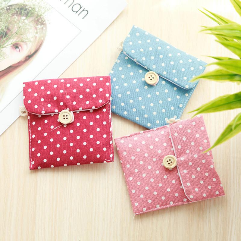 Tampon Storage Bag Sanitary Napkin Organizer Holder Coin Purse Jewelry Organizer Credit Card Pouch Case Household Organizer