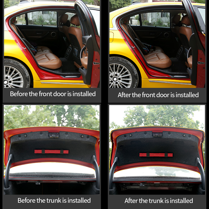 Car Door Seal Strip Auto Rubber Seals Strips Noise Insulation Soundproofing Weatherstrip Car Door Protector Trunk Edge Stickers