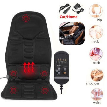 Multifunctional Car Chair Body Massage Heat Mat Seat Cover Cushion Neck Pain Lumbar Support Pad Back Massager