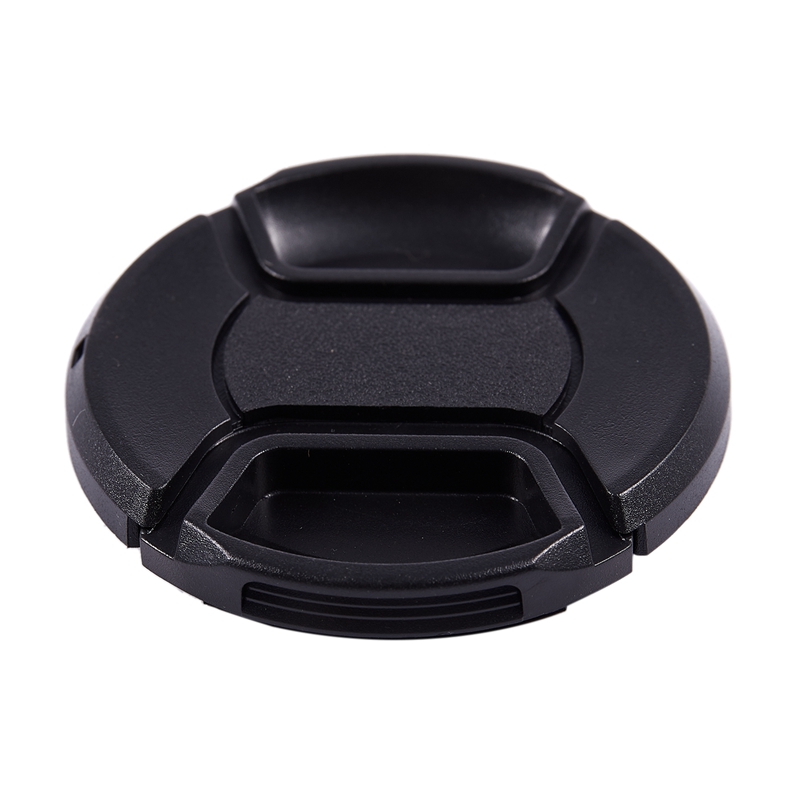 Black 62mm Center Pinch Design Front Lens Cap Cover