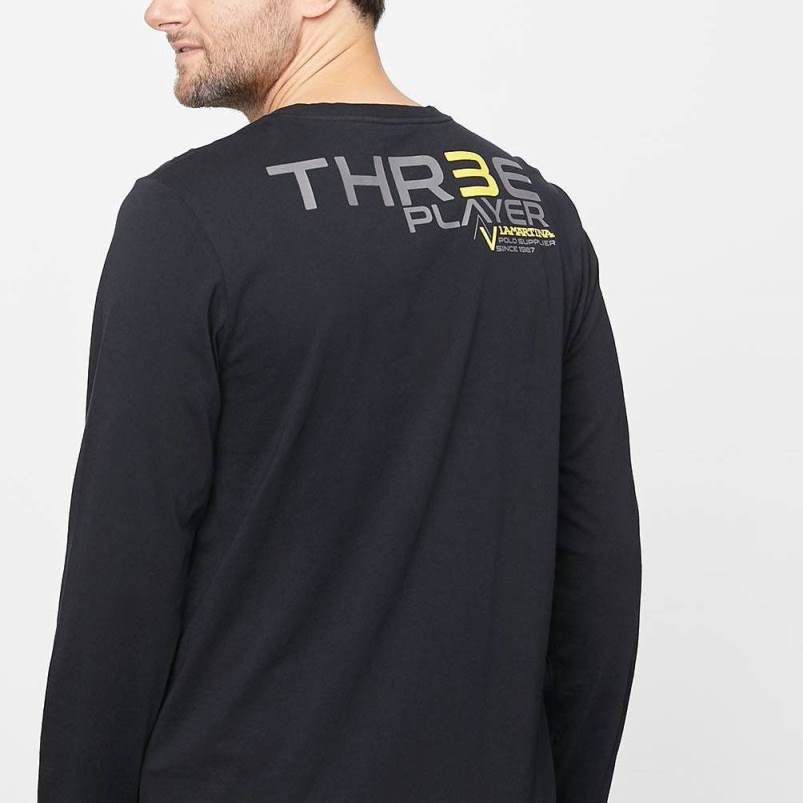Mens Casual Embroidery Long Sleeve T-Shirts