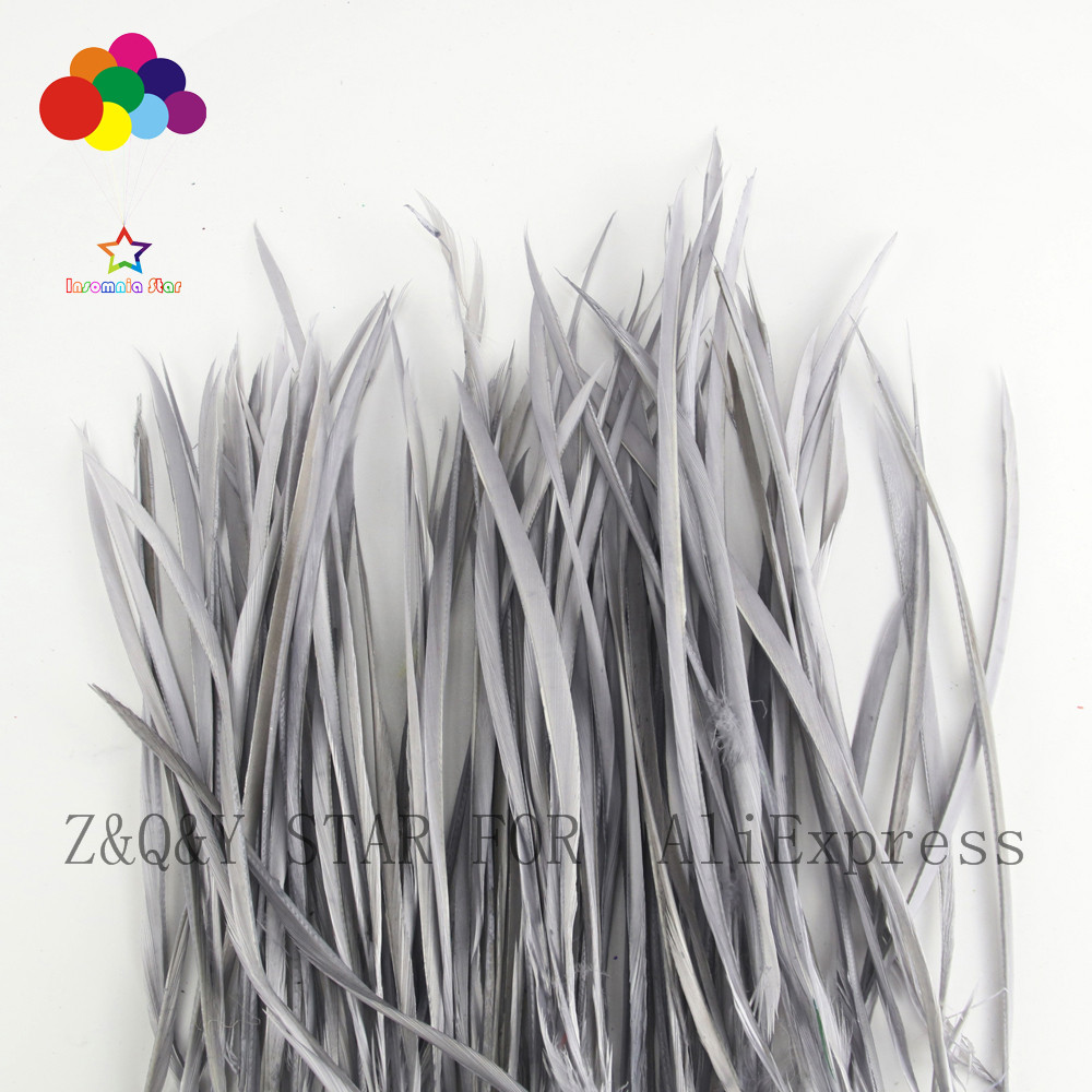 50-100 natural goose monofilament feather 15-20CM dyed grey DIY craft accessories feather