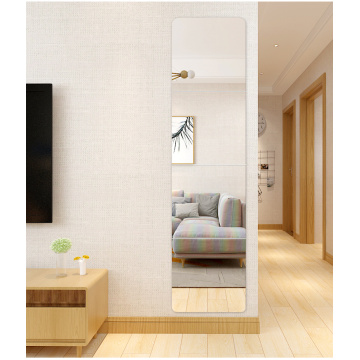 Simple Mirror Wall Stickers Bedroom Wall Hanging Wall Fitting Mirror Stickers For Dressing Wall Decoration 4pcs/lot