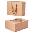 10pcs High Quality Kraft Paper Pouches Gift Bag with Nylon Thread Handle Fashionable Party Clothes Shoes Gift Shopping Bags