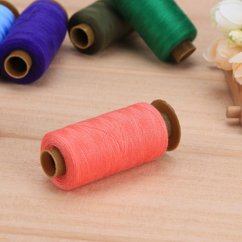 24 Roll 500 Yards Sewing Thread High Tenacity Cotton Machine Embroidery Sewing Threads Hand Craft Patch Steering-wheel Sewing