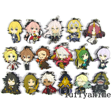 Fate Apocrypha Rubber Mascot Pendant Alter Mordred Astolfo Karuna Sieg Chiron Mordred Anime accessories Phone strap Keychain