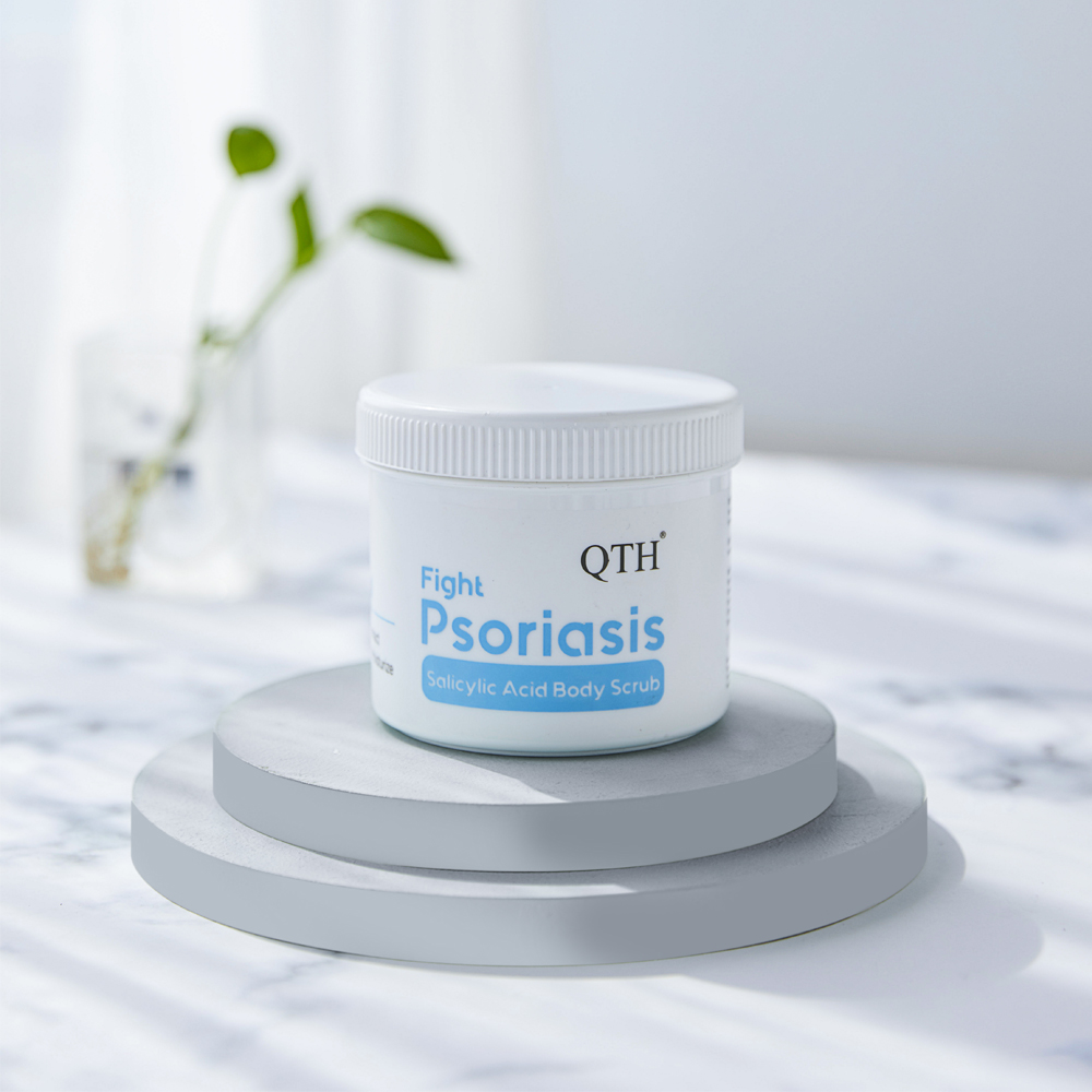 QTH Body Scrub Salicylic Acid&Dead Sea Salt Treatment For Psoriasis Anti-itching And Emollient&Exfoliating Scrub 17.6 oz Bottle