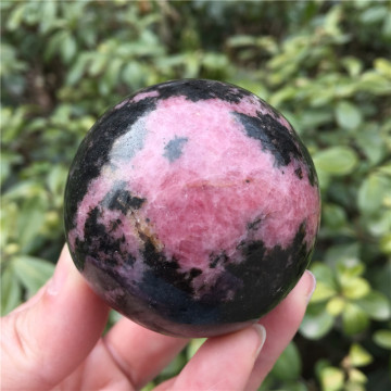 Beautiful Natural Plum Blossom Tourmaline Crystal Sphere Ball Gemstone Great for Meditation Home Decoration Chakra Reiki Stone