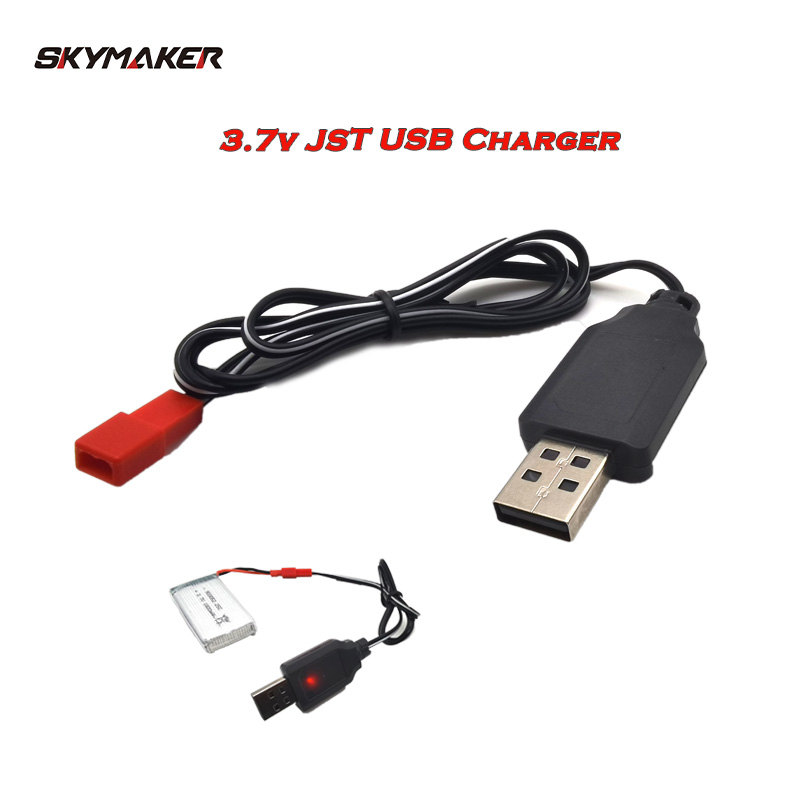 Lipo Battery Charger 3.7v JST USB Charger For JJRC H68 Drone Helicopter Airplane Boat Truck Battery Parts RC Car Accessories
