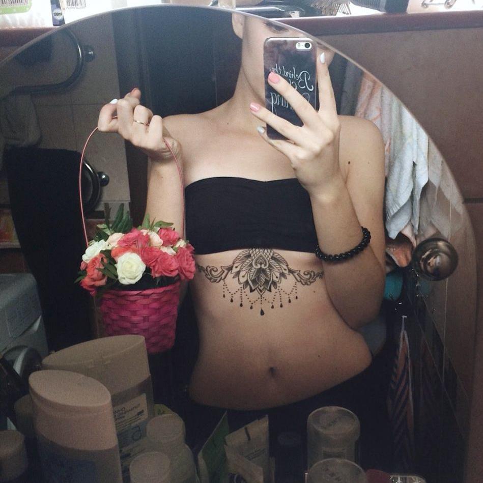 Waterproof Temporary Tattoo sticker body henna waist breast chest mandala tatto stickers flash tatoo fake tattoos for women