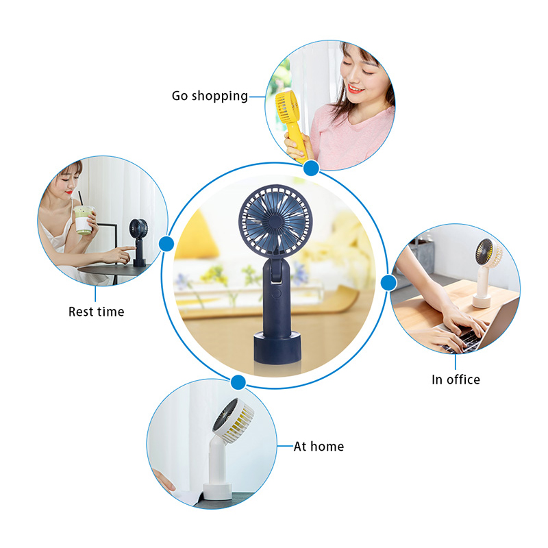 Mini USB Portable Fan 3 Speed handheld Air Cooler Electric Rechargeable Adjustable Cooling Fan for Home Office