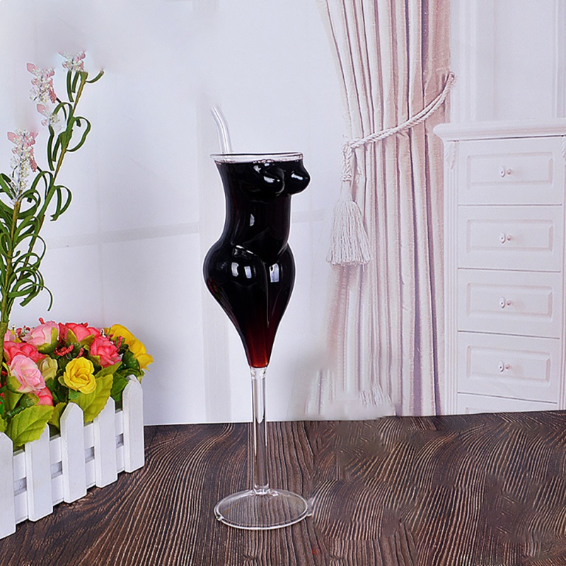 Body Shape Bottles Whiskey Beer Glass Wine Glass Cup Human Cocktail Champagne Glasses Creative Drink Cups Goblet Tumbler Cup