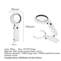 5/11X Magnifying Glass Use Table Lamp Super Stand Non Slip Repair Hand Held 8 LED Simple Authenticate Jewelry Home