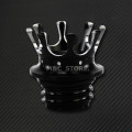 Motorcycle Crown Style Fuel Tank Cover Right-hand Thread Reservoir Vented Universal Gas Cap For Harley Sportster Custom