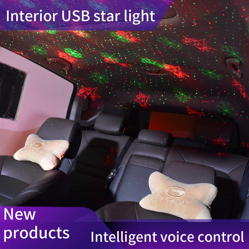 5 Patterns Christmas LED Snowflake Projector USB Port Christmas Projection Lamp Smart Home Indoor InCar Project Light Decoration