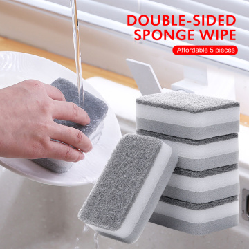 5/1/20Pcs Strong Clean Sponge Cleaning Brush Dish Bowl Washing Sponge Kitchen Pot Pan Scouring Pad Cleaning Cloth Window Clean