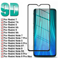 9D Full Screen Protective Glass on the For Xiaomi Redmi 7 7A 8 8A 9 9A 9C Note 7 8 9 Pro 8T 9S Tempered Glass Safety Film Case