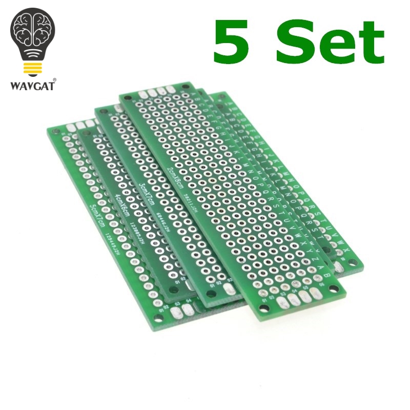 Dropshipping 20pcs 5x7 4x6 3x7 2x8cm double Side Copper prototype pcb Universal Board Fiberglass board for Arduino