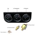 52MM 3 In1 with Volt Meter+Oil Temp Gauge+Oil Pressure Gauge Triple Gauge Kit Car Accessories Auto Tools