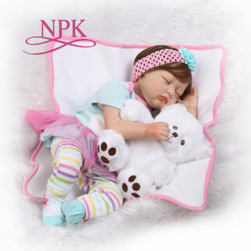 NPK Silicone Reborn Boneca Realista Baby Dolls Fashion Baby For Children Birthday Gift Bebes Reborn Dolls Kids Toys