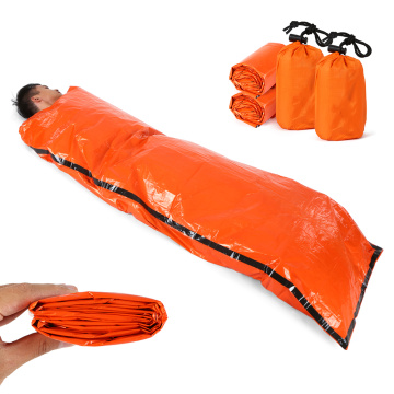 2 PCS Emergency Blanket with Compression Sack Portable Lightweight Emergency Sleeping Bag For Camping Travel Hiking Backpacking